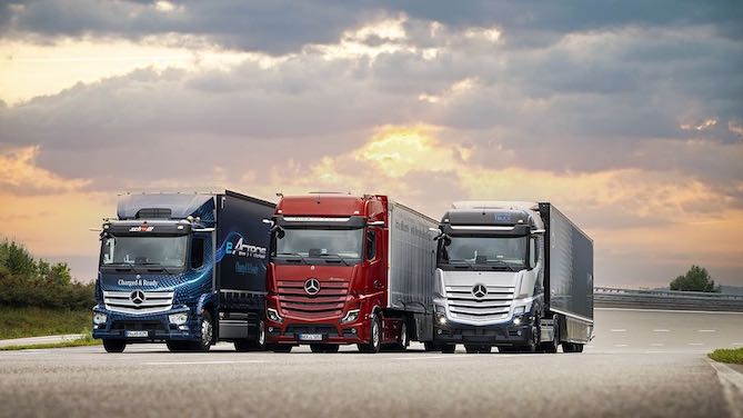 运输的现状与未来2021：梅赛德斯奔驰卡车展示可持续性方案